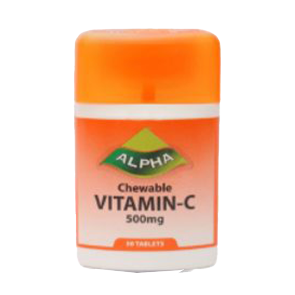 ALPHA CHEWABLE VIT C 500MG